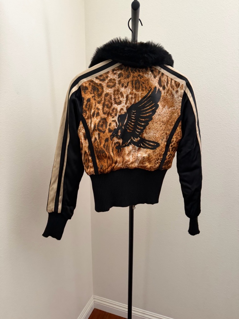 Tokyo denim bank Leopard Bomber Jacket sz small - Picture 5 of 6